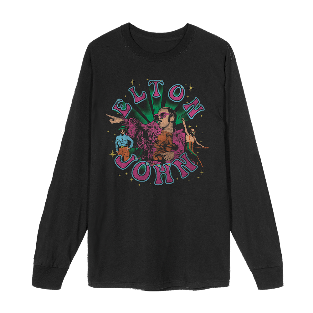 Glow Retro Collage Photo Longsleeve T-Shirt