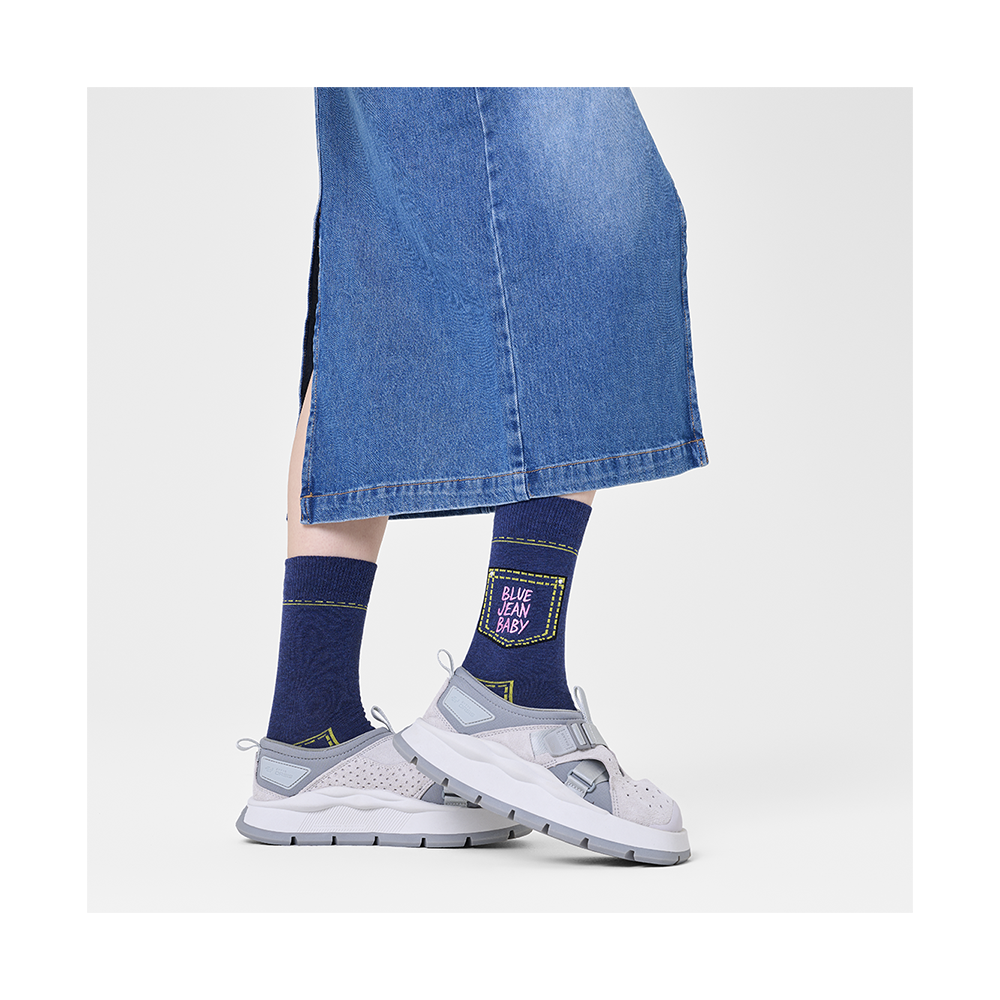 Elton John x Happy Socks Blue Jean Baby Socks Model