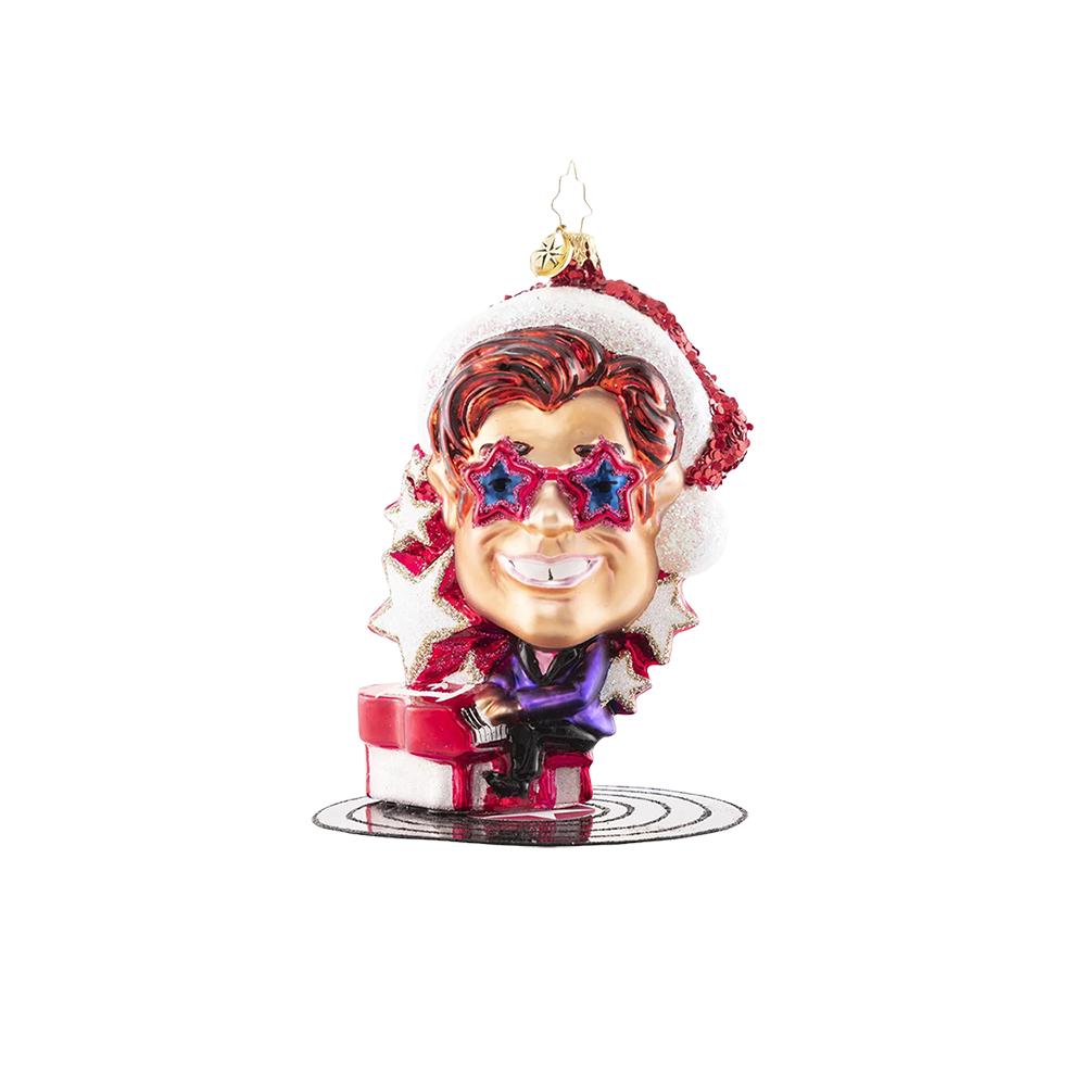 Elton John x Christopher Radko - Centre Stage Ornament Front
