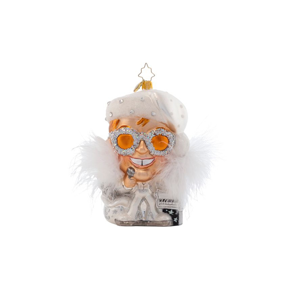 Elton John x Christopher Radko - Holiday "Star" Ornament Front
