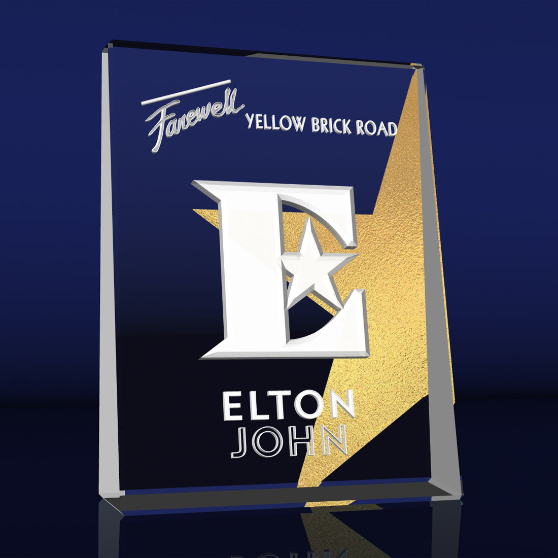 Commemorative Elton John Glass Plaque