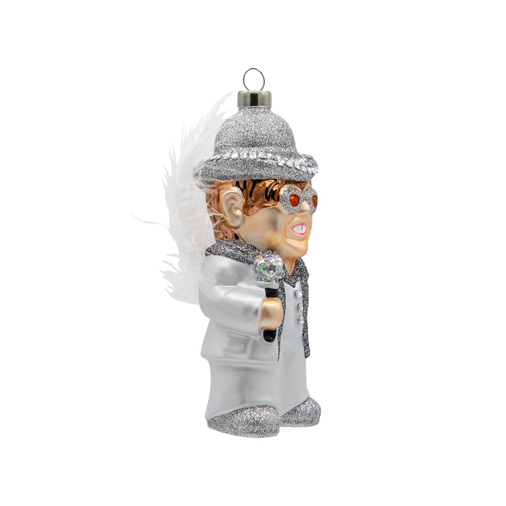 Elton John White Feather Costume Ornament Side