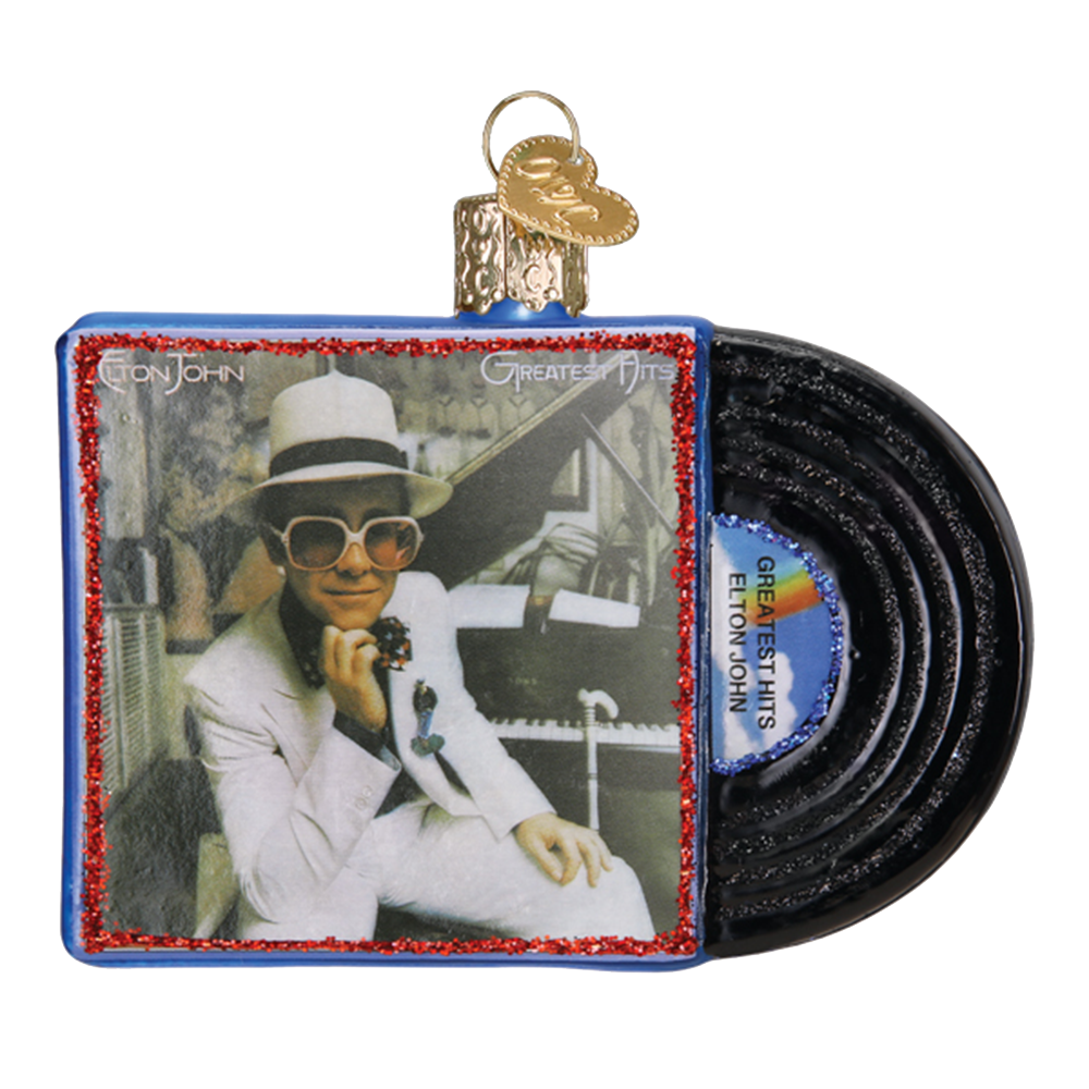 Elton John Greatest Hits Album Cover Ornament Front