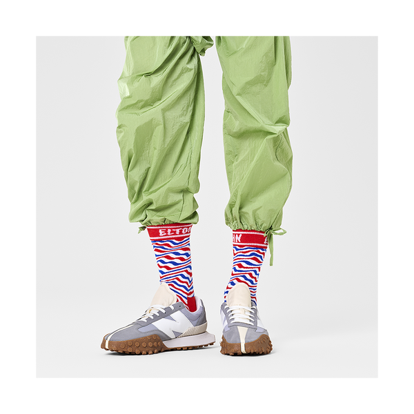 Women's Elton John Fun Socks - Colorful Music-Themed Crew Socks (Size 5-9)