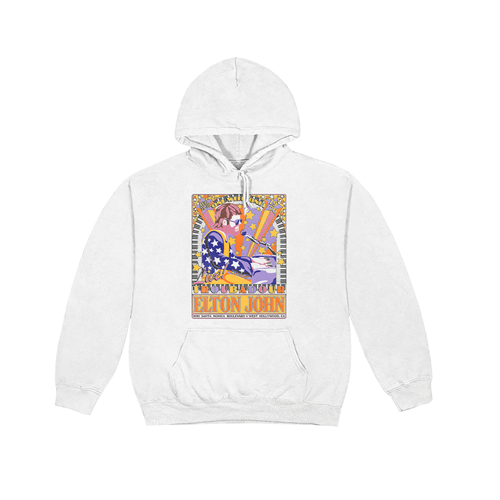White Troubadour Hoodie Front