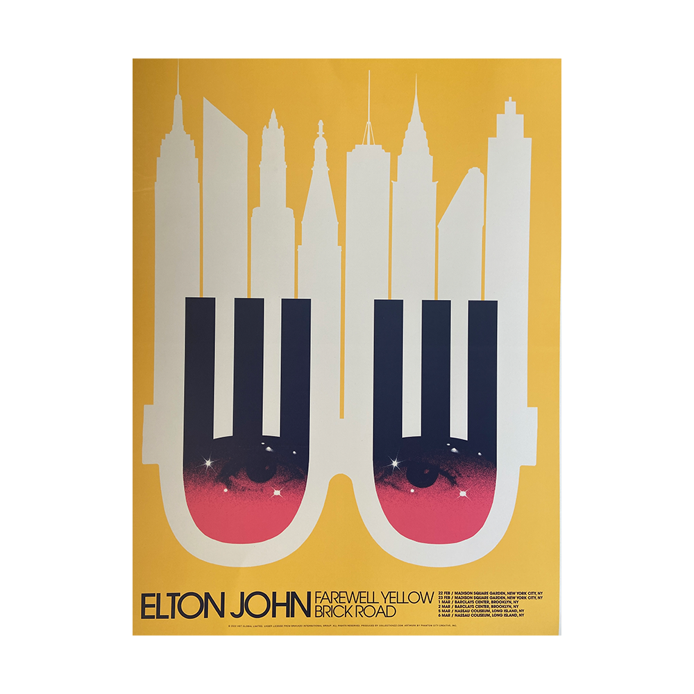 Elton John NY FYBR Lithograph