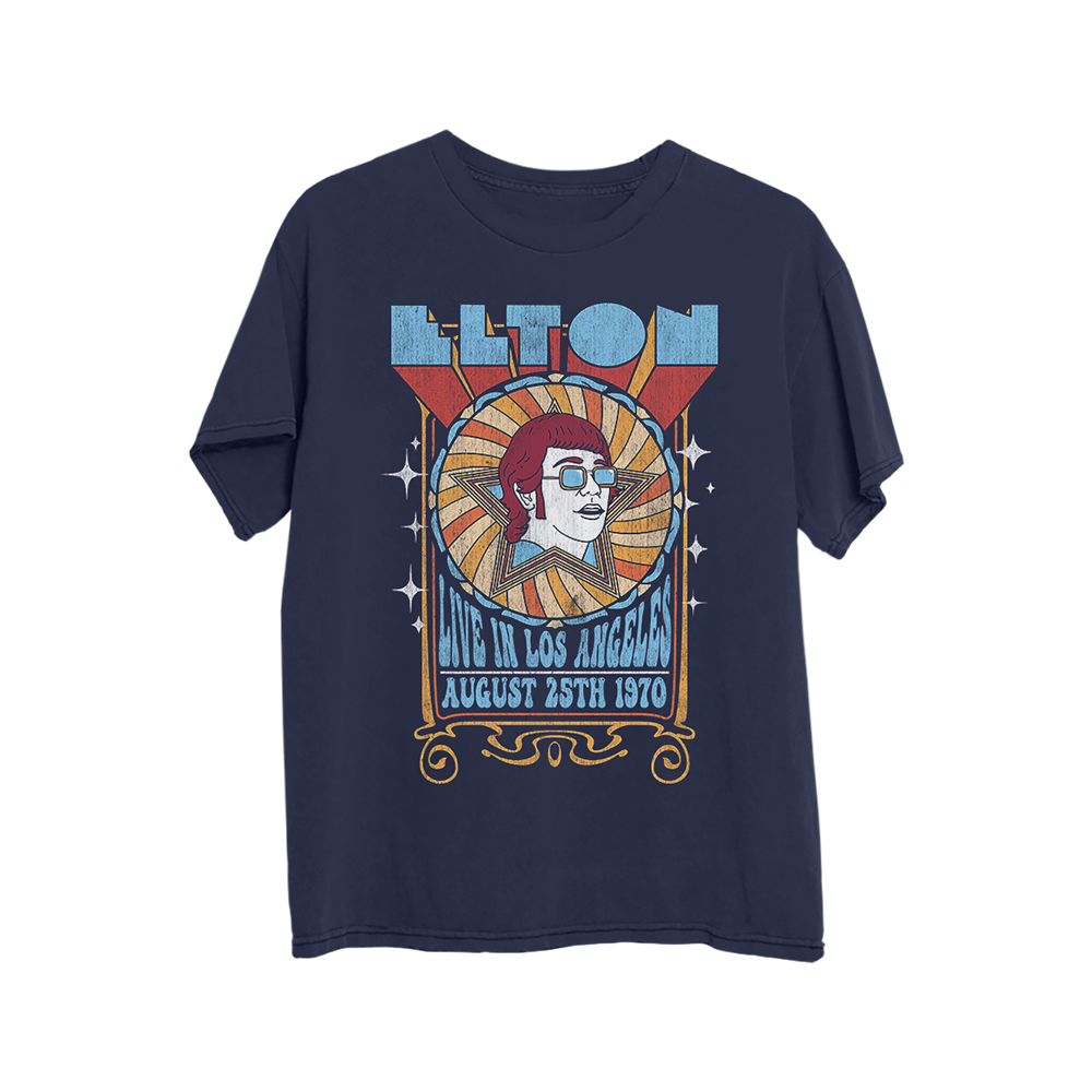 Live in Los Angeles Aug 25th 1970 Tee Front 