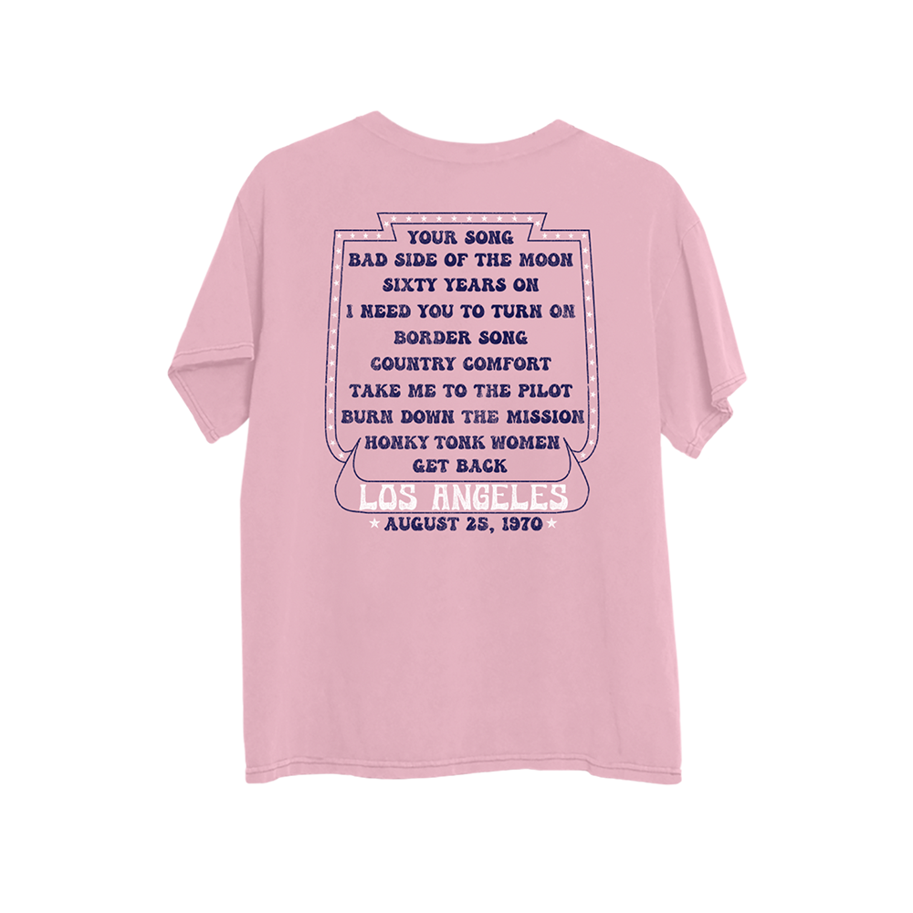 LA 1970 Dateback Pink T-Shirt Back