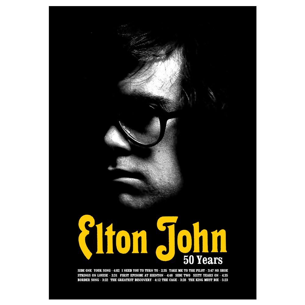 Elton John: 50 Year Anniversary Lithograph