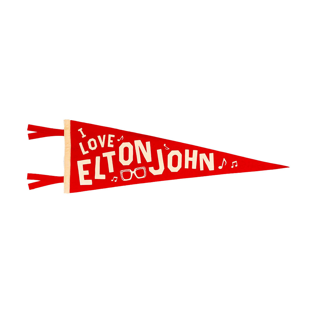 Elton John x Oxford Pennant - I Love Elton John Pennant