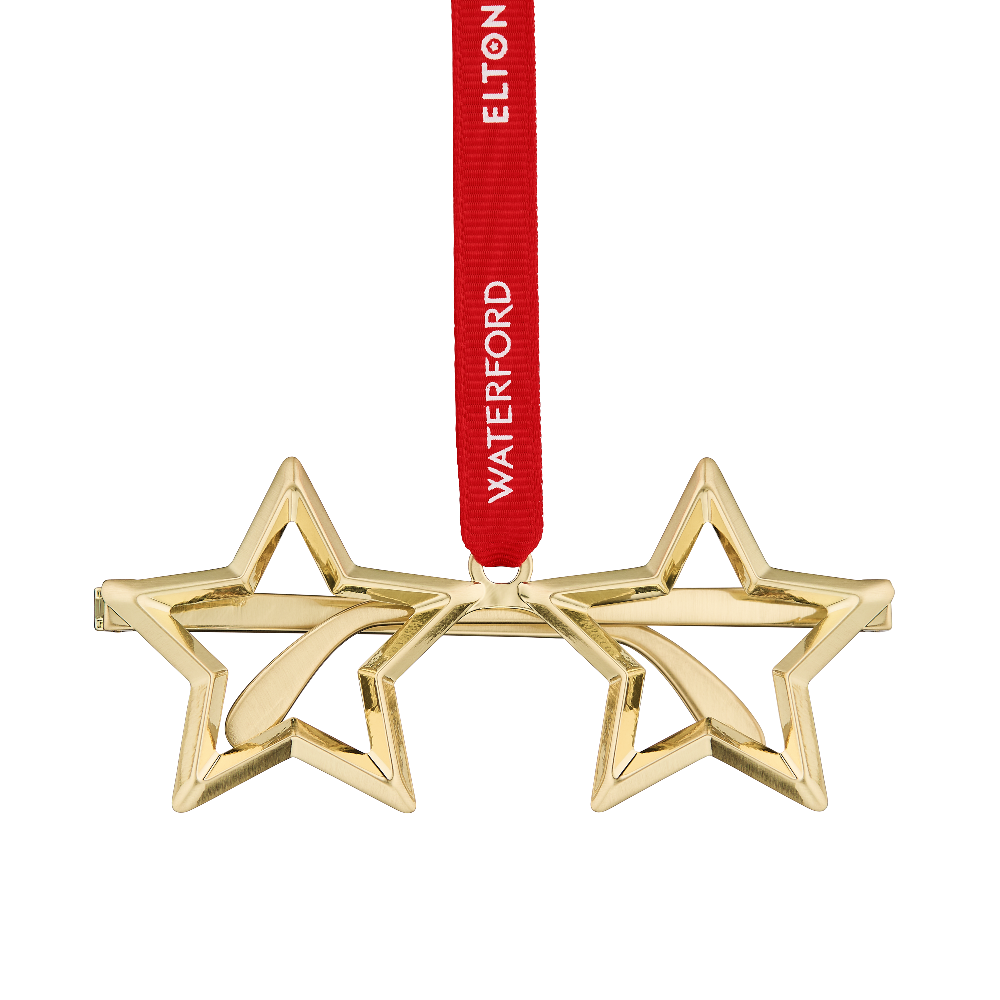Waterford x Elton Star Glasses Metal Ornament