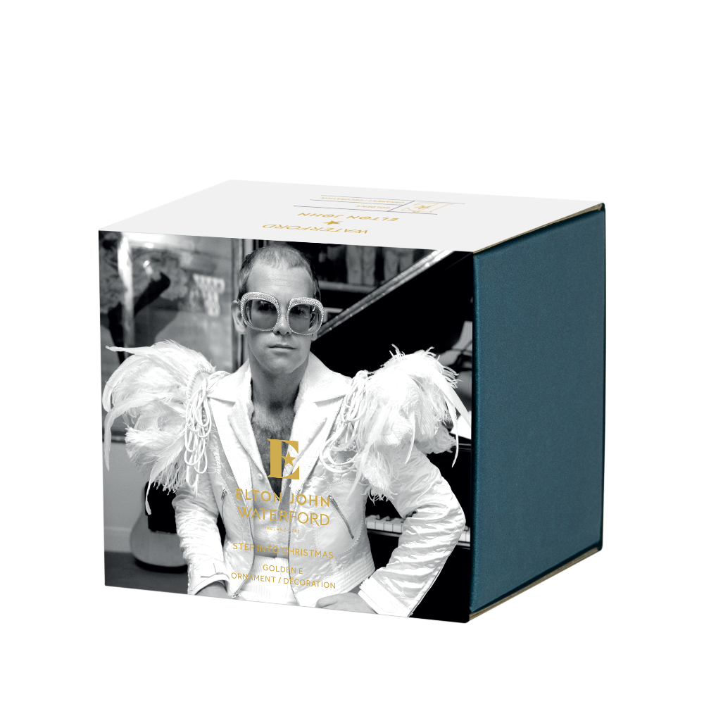 Waterford x Elton John Golden E Ornament