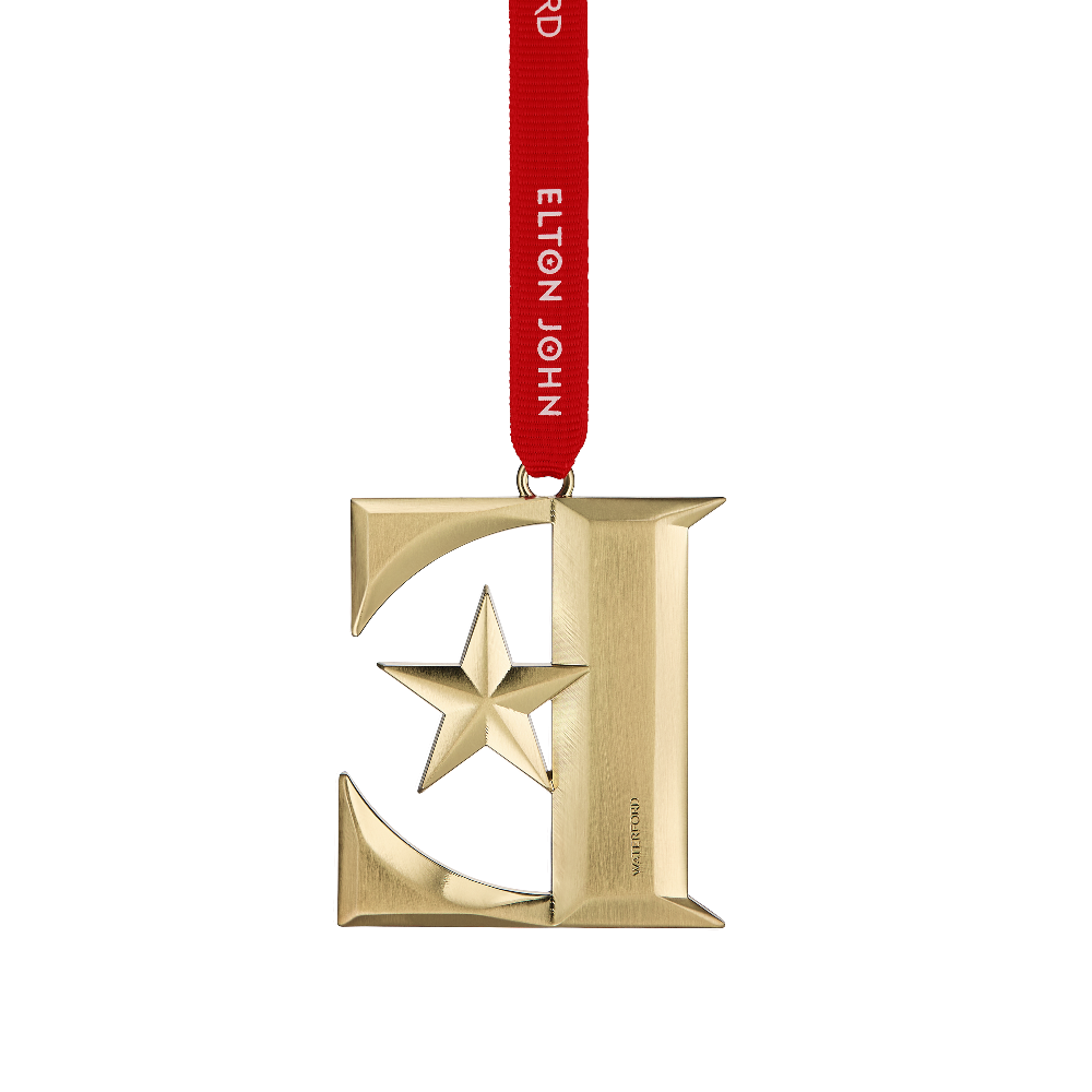 Waterford x Elton John Golden E Ornament