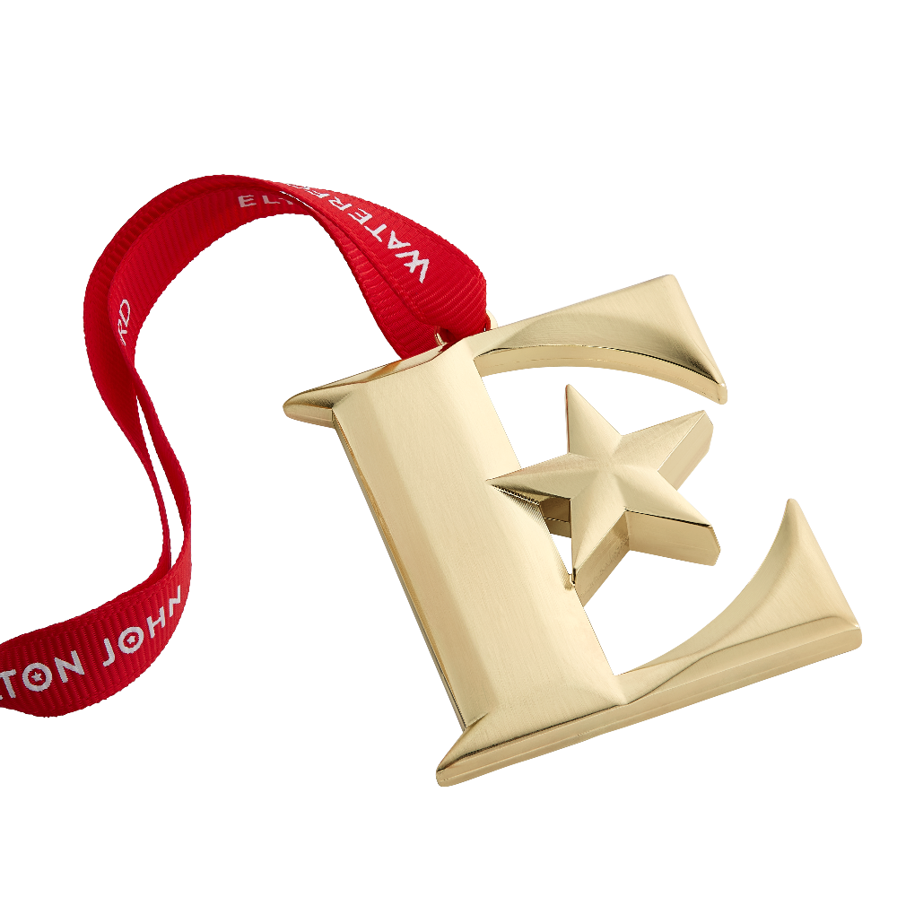 Waterford x Elton John Golden E Ornament