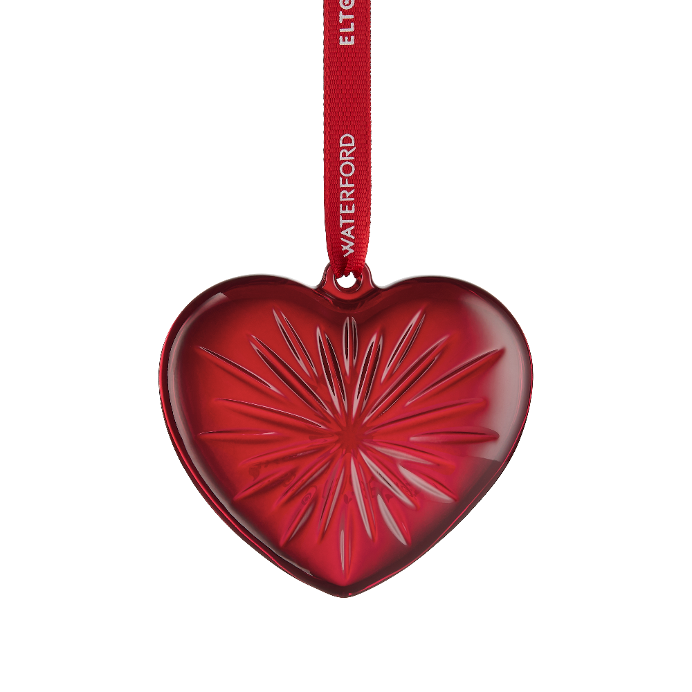 Elton John Aids Foundation Red Heart Ornament