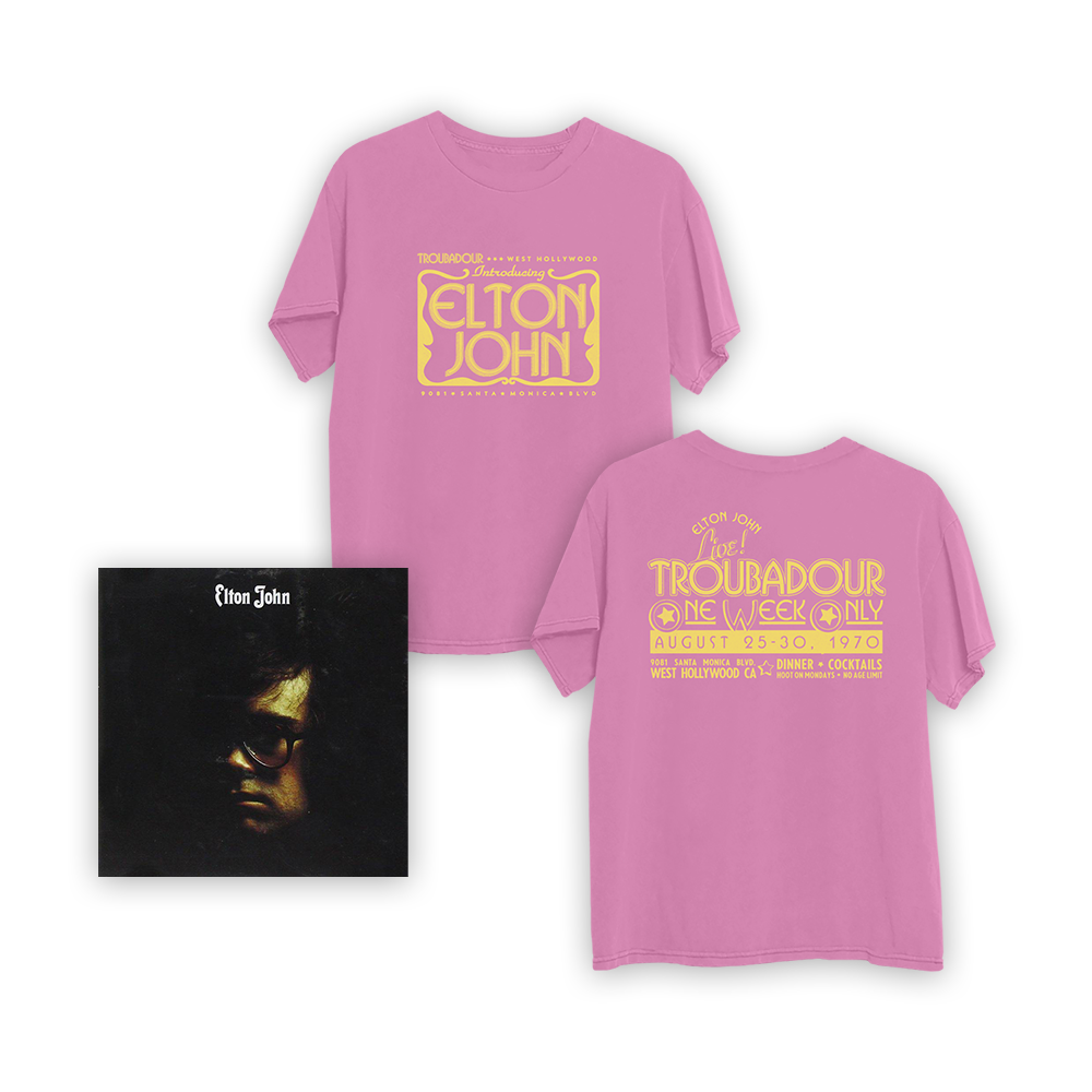 Elton John Vinyl + Live Event Flier Pink T-Shirt