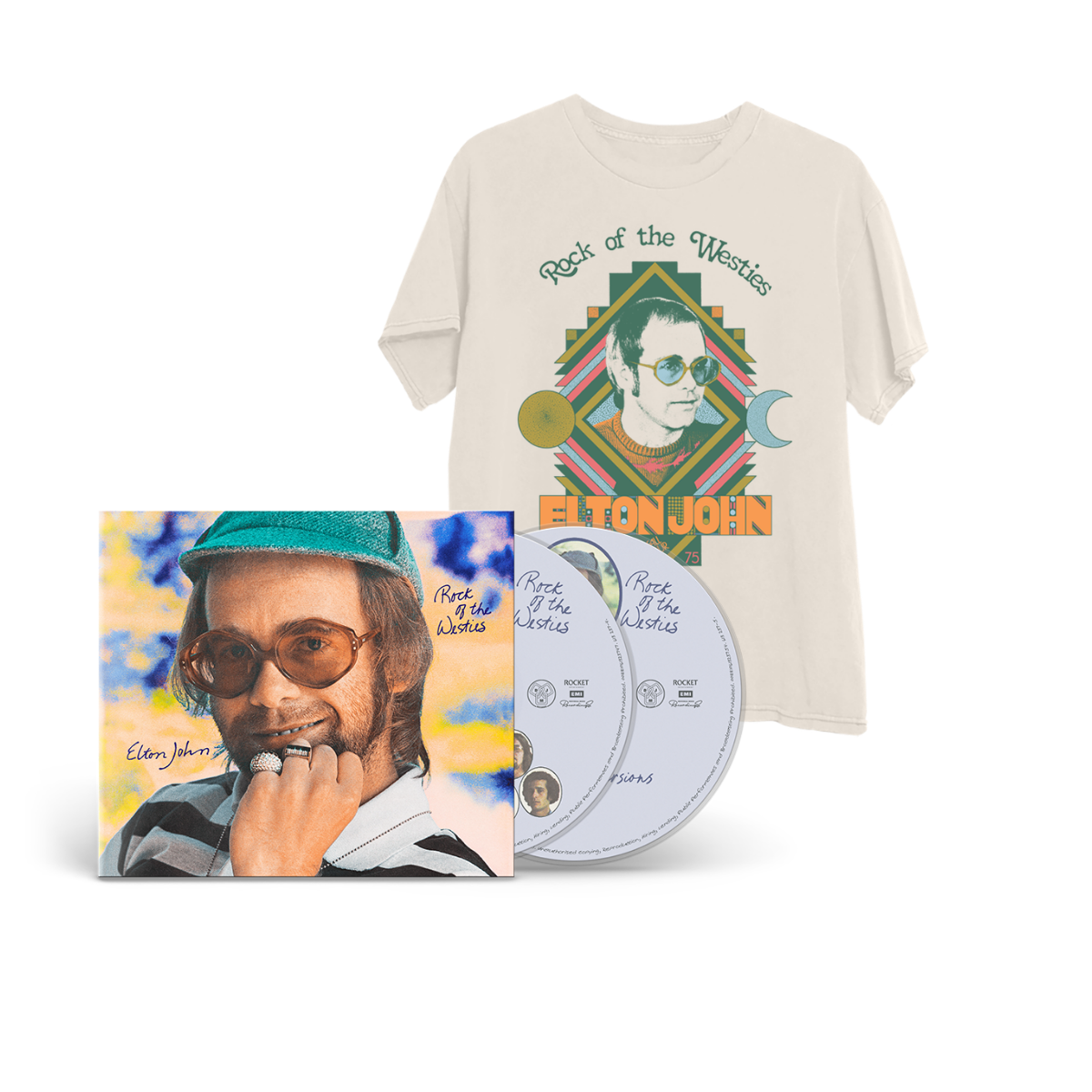 Rock of the Westies (50th Anniversary Edition): 2CD + Cream T-Shirt