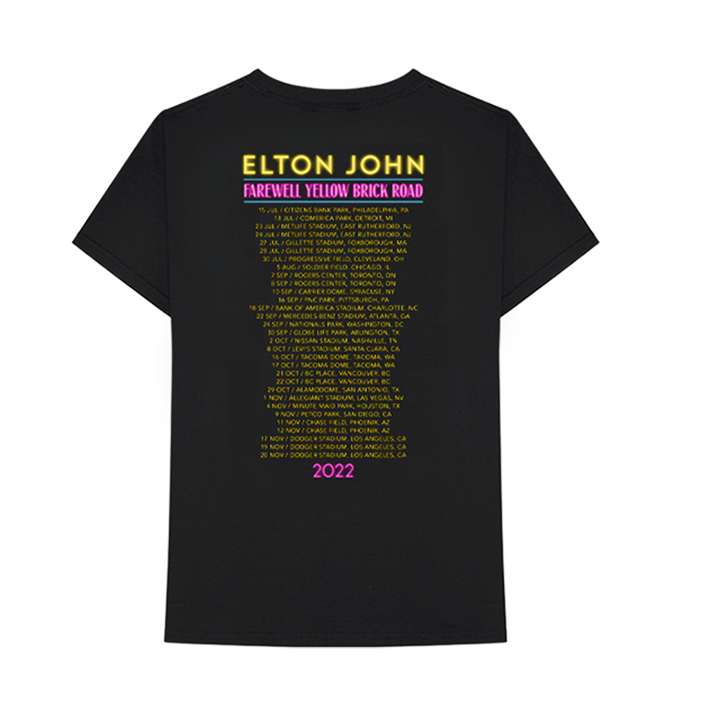 Neon Tour T-Shirt (2022 NA Dates) Back 