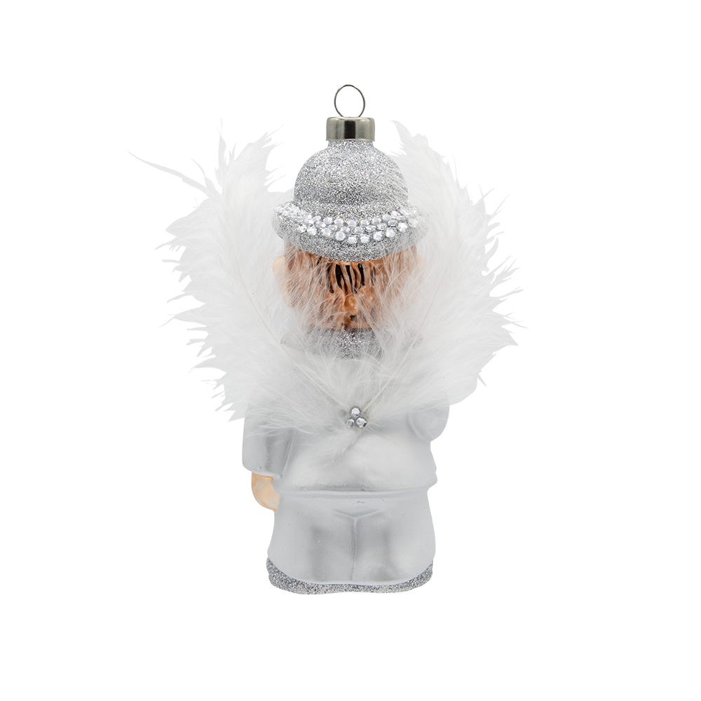 Elton John White Feather Costume Ornament Back