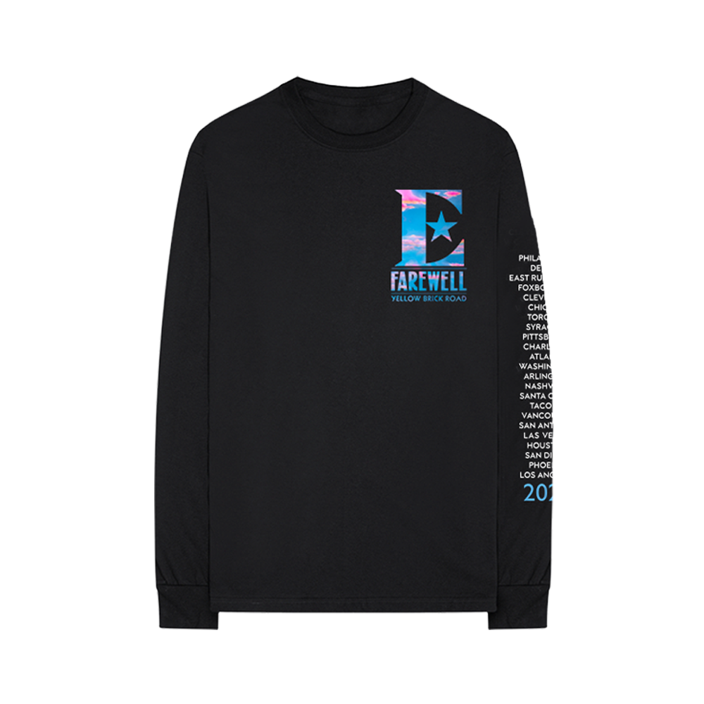 Singing Elton Longsleeve T-Shirt (2022 NA Dates) Front 