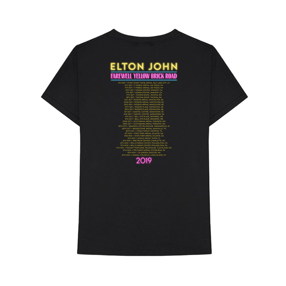 Neon Tour T-Shirt (2019 NA Leg 3) Back