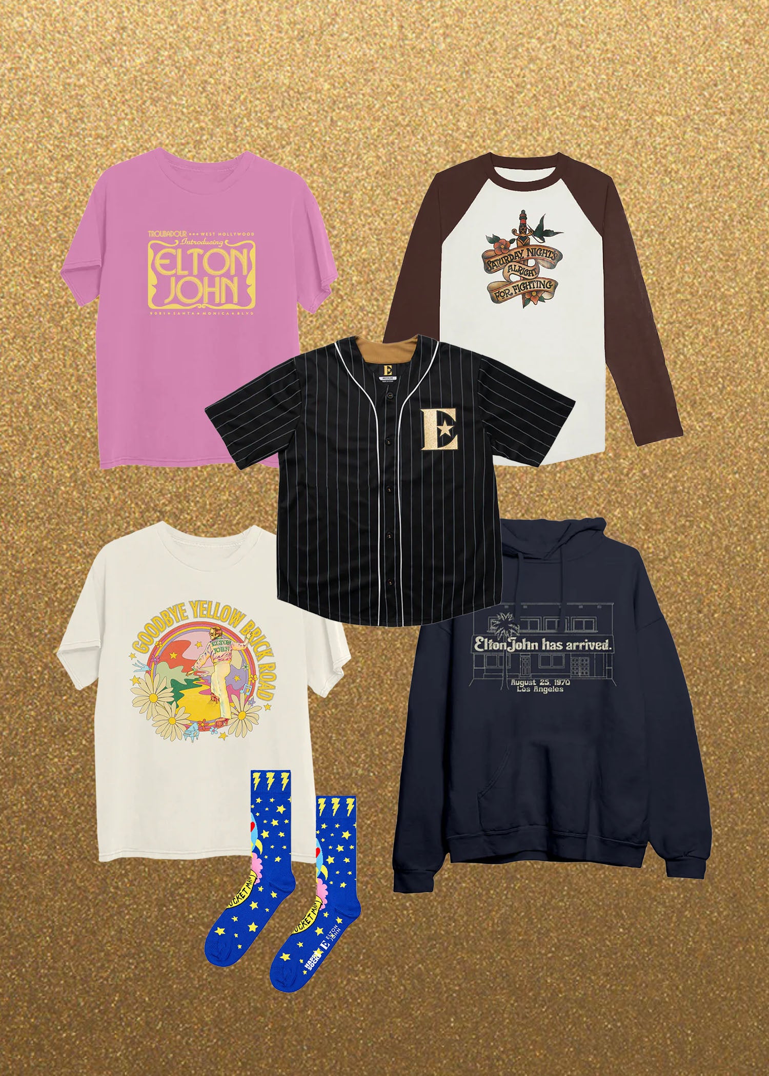 2560 アンビル　エルトンジョン　ビッグロゴ　半袖　Tシャツ　白 Elton John Official Store - Elton John Official Store