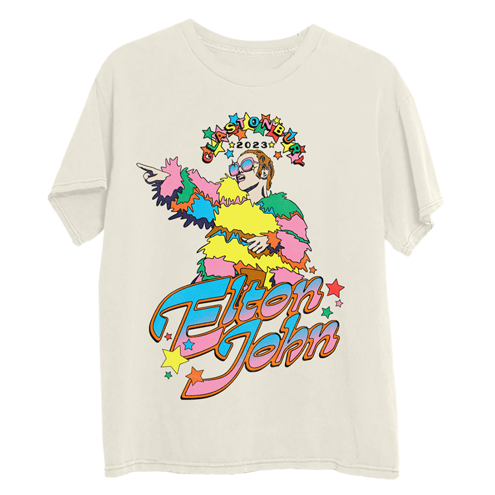 Glastonbury Natural T-Shirt – Elton John Official Store