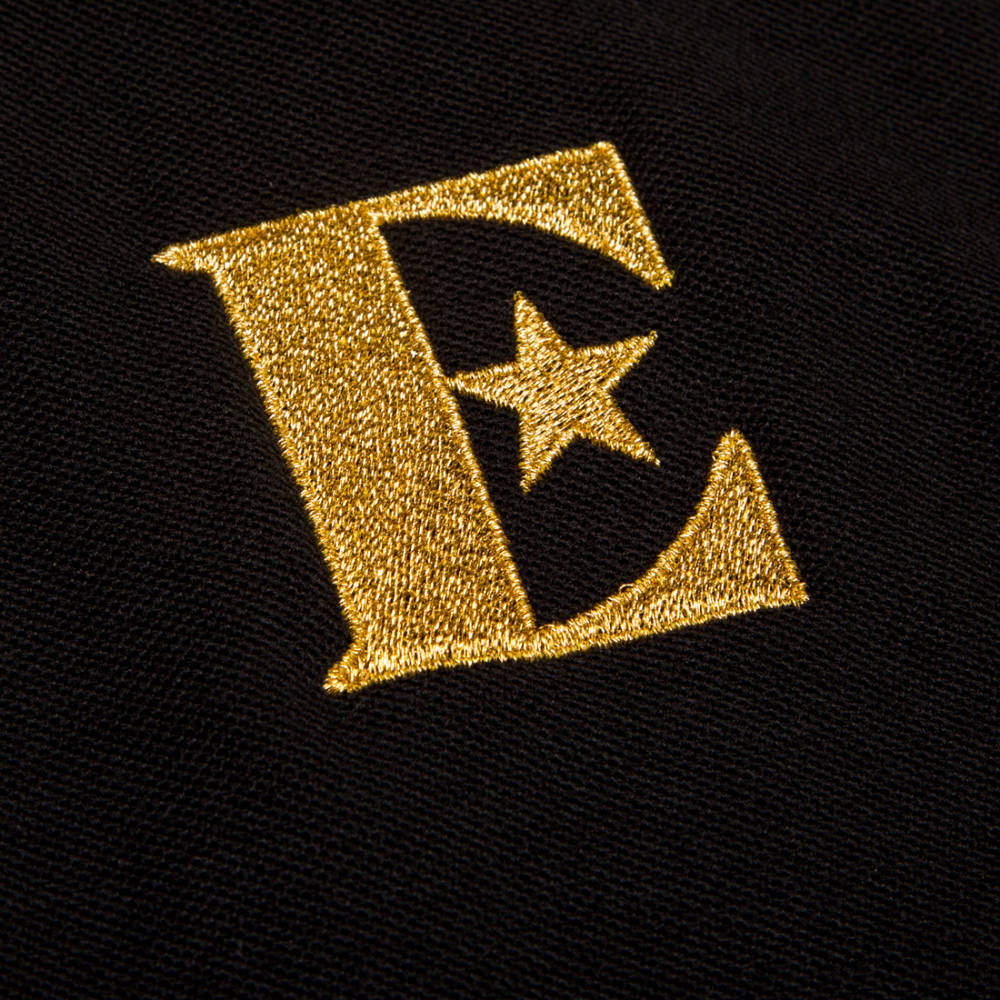 Gold Embroidered Polo Logo Detail