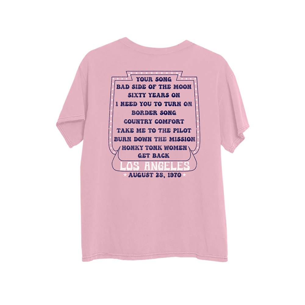 LA 1970 Dateback Pink T-Shirt Back 