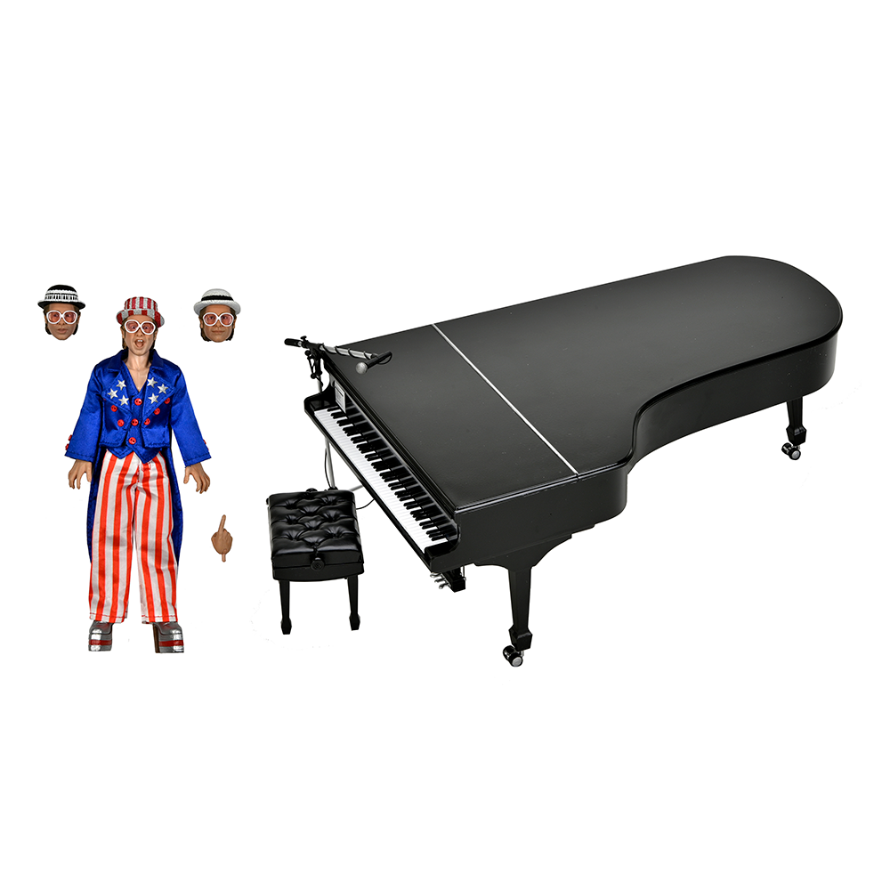 Elton John x NECA 8″ Clothed Action Figure with Piano – Live in ’76 Img. 1