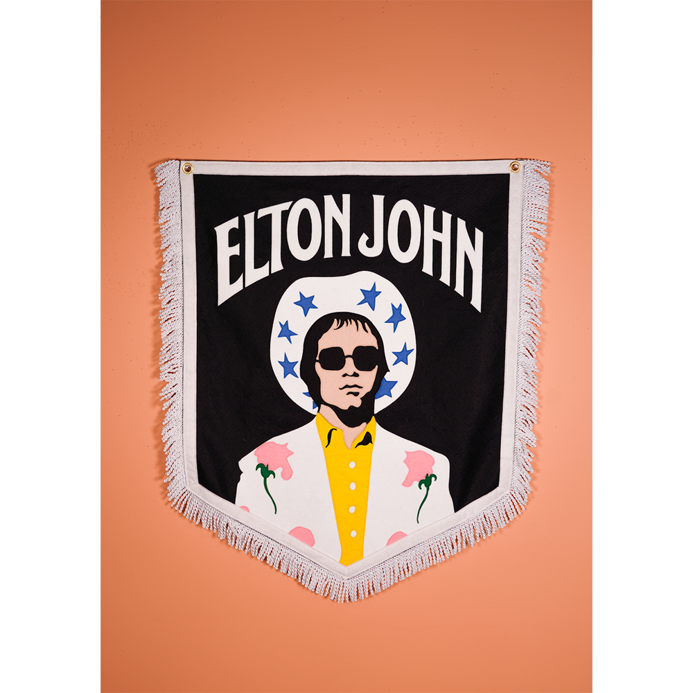 Elton John x Oxford Pennant - Cowboy Banner Lifestyle