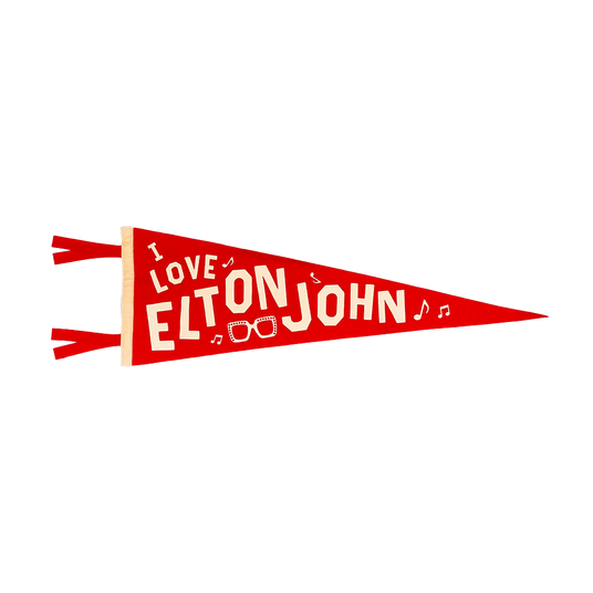 Elton John x Oxford Pennant - I Love Elton John Pennant