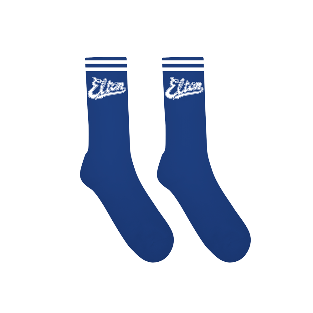 Elton Live In LA Blue Socks