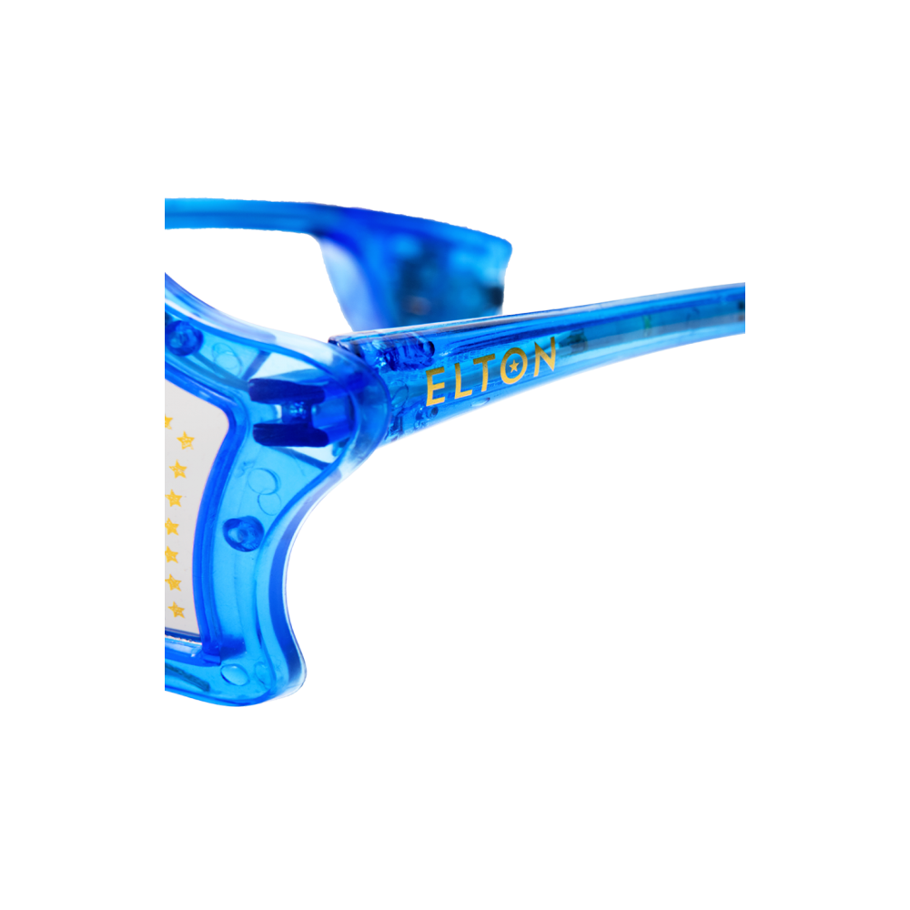 Official Elton John Blue Star Light Up Glasses Elton John Official Store